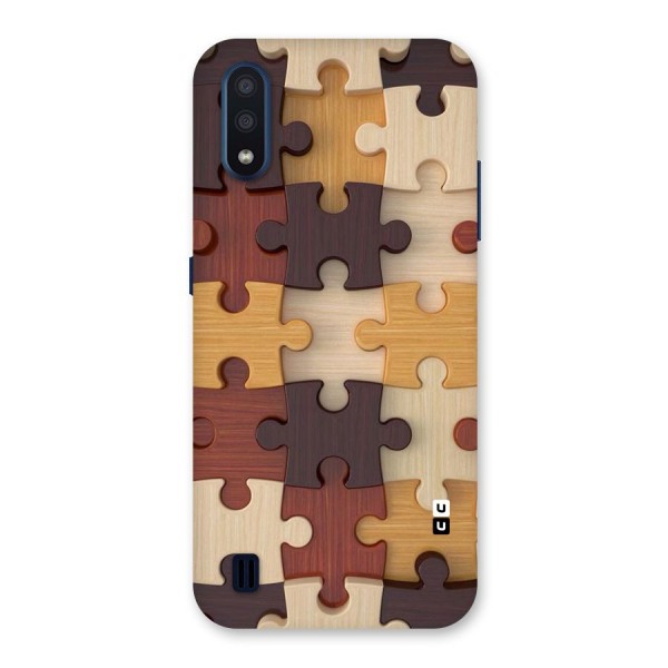 Wooden Puzzle (Printed) Back Case for Galaxy M01