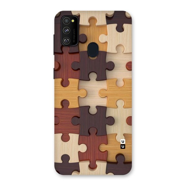 Wooden Puzzle (Printed) Back Case for Galaxy M21