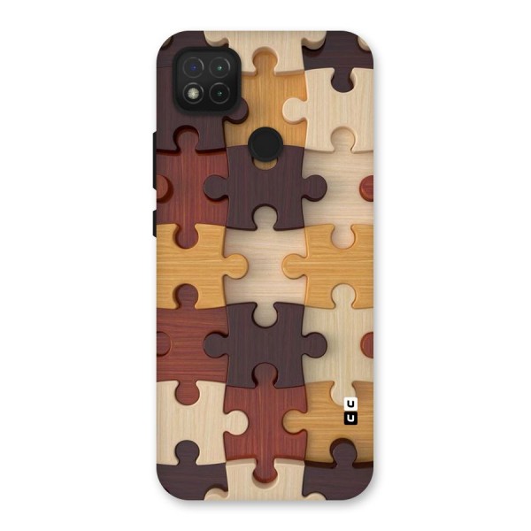 Wooden Puzzle (Printed) Back Case for Redmi 9C