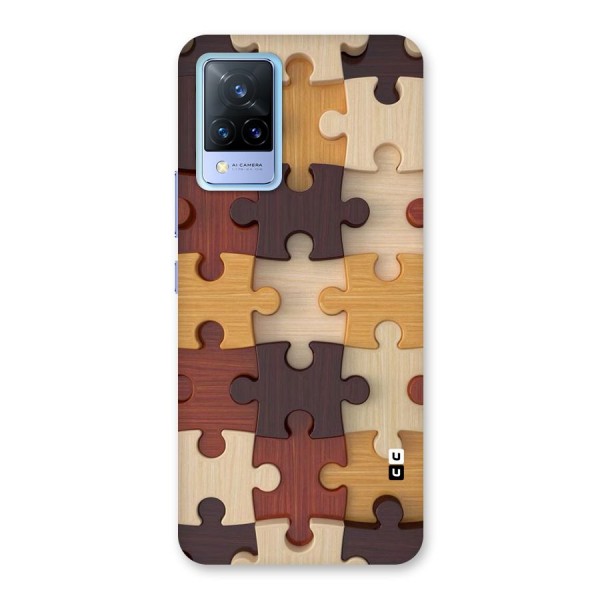 Wooden Puzzle (Printed) Back Case for Vivo V21 5G