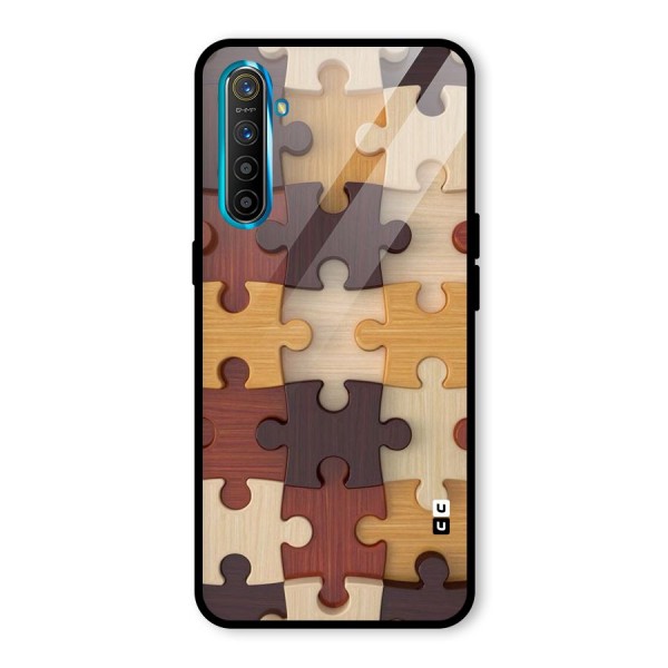 Wooden Puzzle (Printed) Glass Back Case for Realme XT