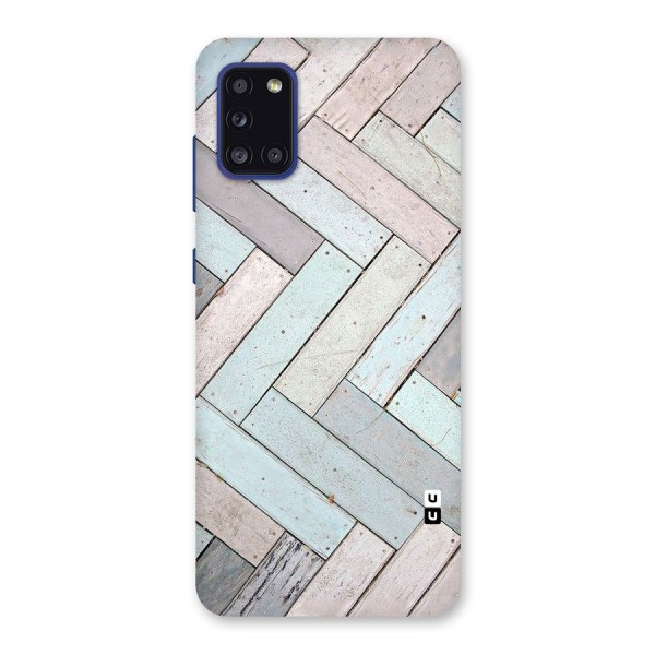 Wooden ZigZag Design Back Case for Galaxy A31