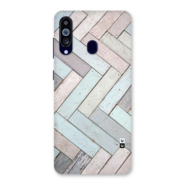 Wooden ZigZag Design Back Case for Galaxy A60