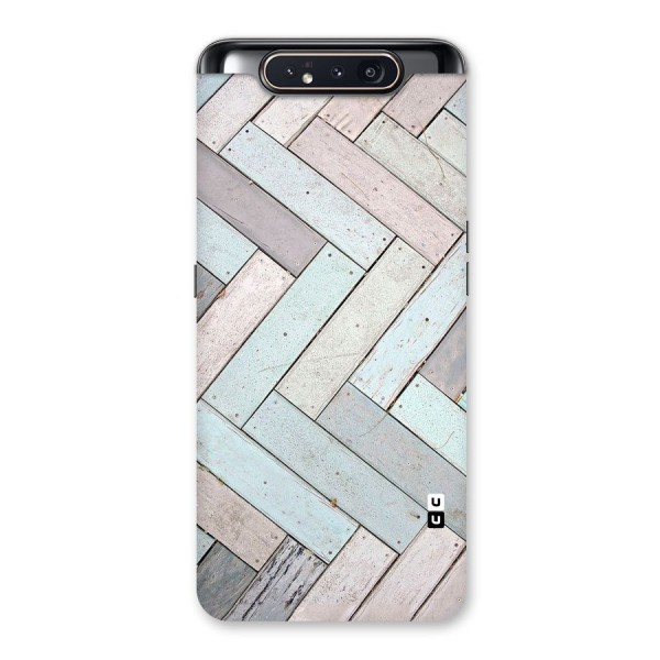 Wooden ZigZag Design Back Case for Galaxy A80