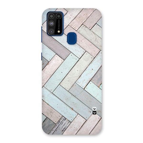 Wooden ZigZag Design Back Case for Galaxy F41