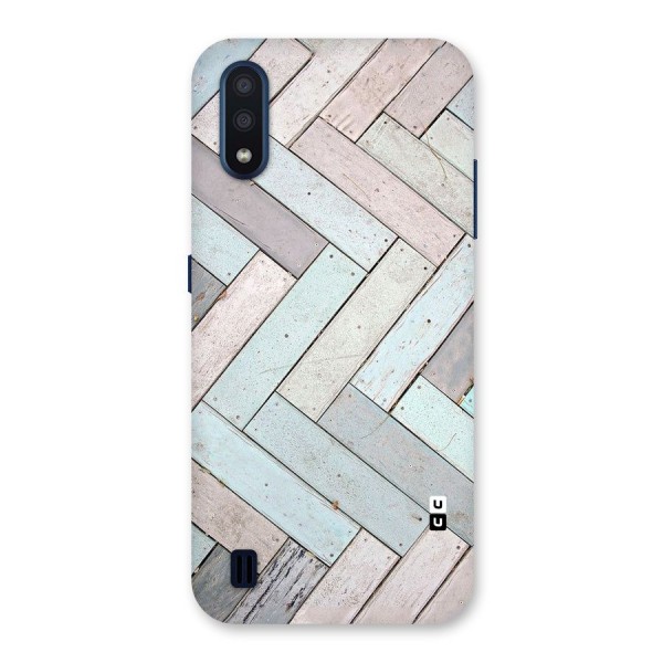 Wooden ZigZag Design Back Case for Galaxy M01