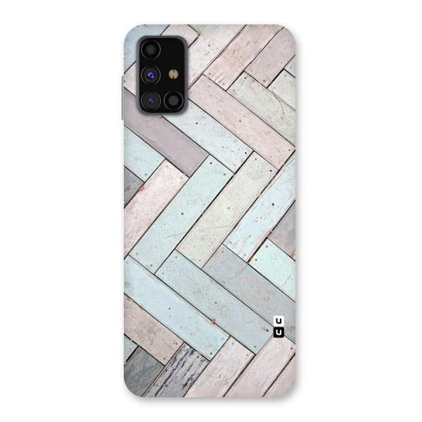 Wooden ZigZag Design Back Case for Galaxy M31s