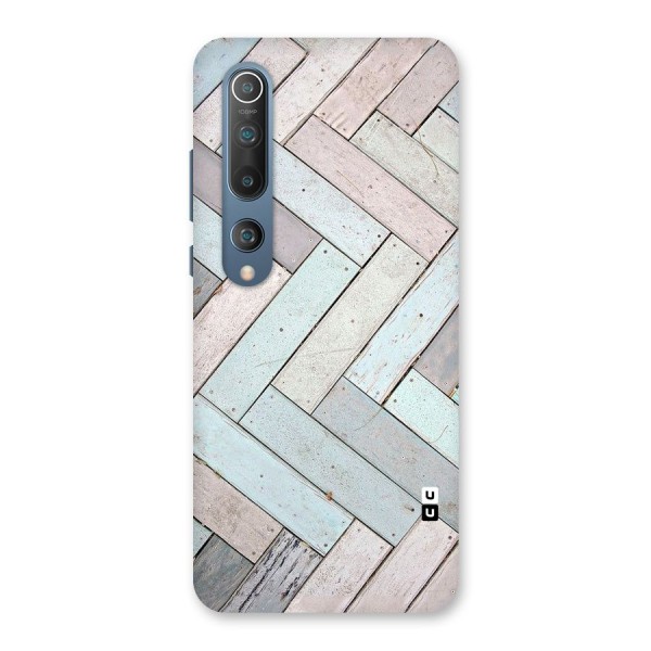 Wooden ZigZag Design Back Case for Mi 10