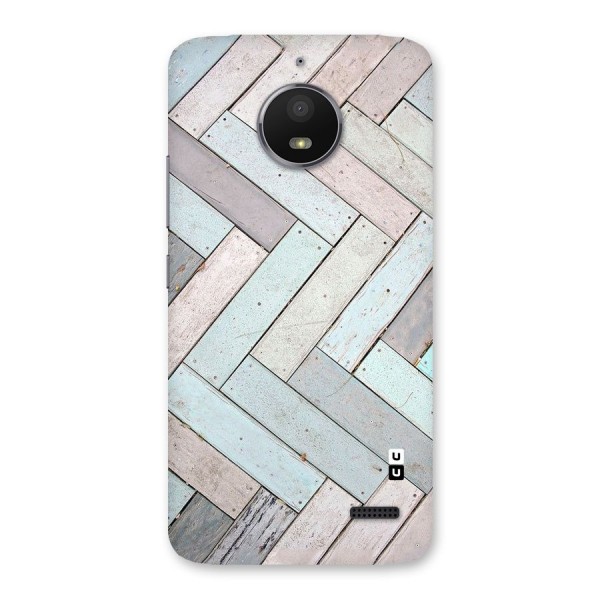 Wooden ZigZag Design Back Case for Moto E4