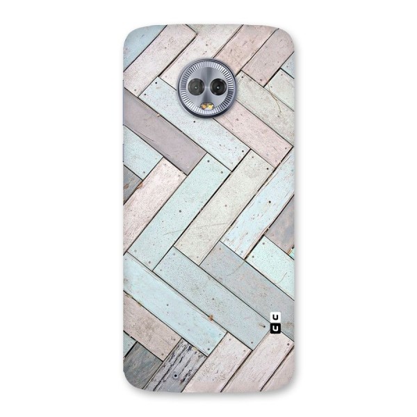 Wooden ZigZag Design Back Case for Moto G6