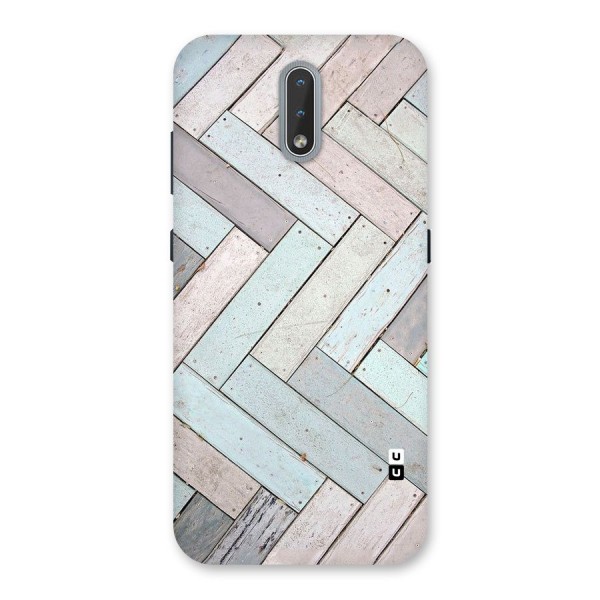 Wooden ZigZag Design Back Case for Nokia 2.3