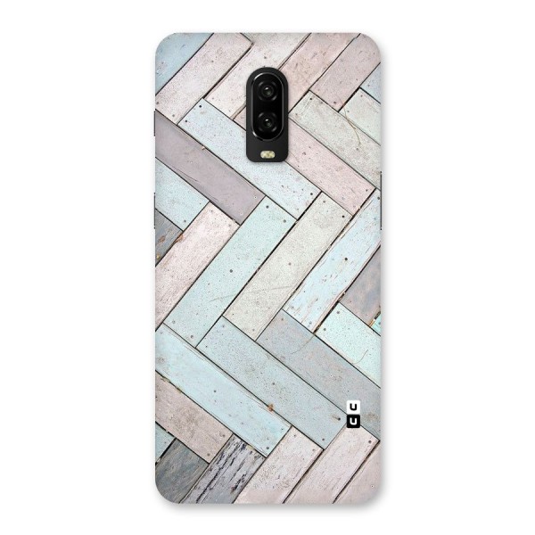 Wooden ZigZag Design Back Case for OnePlus 6T