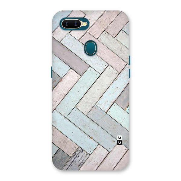 Wooden ZigZag Design Back Case for Oppo A7