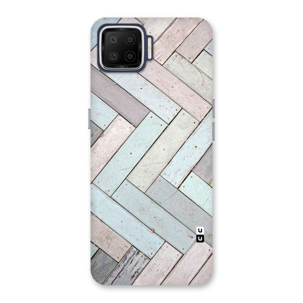 Wooden ZigZag Design Back Case for Oppo F17