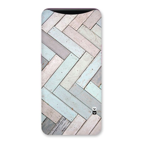 Wooden ZigZag Design Back Case for Oppo Find X