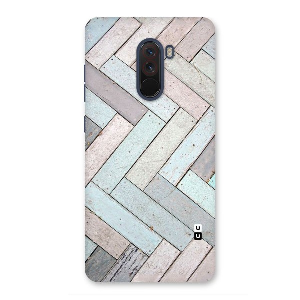 Wooden ZigZag Design Back Case for Poco F1