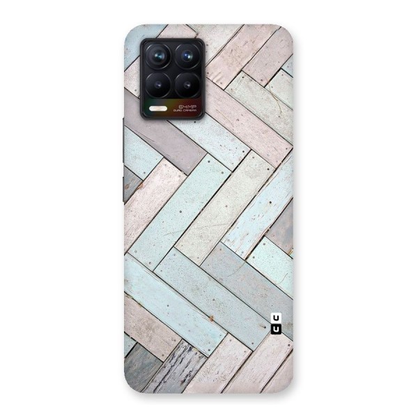 Wooden ZigZag Design Back Case for Realme 8