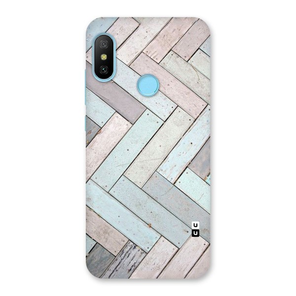 Wooden ZigZag Design Back Case for Redmi 6 Pro