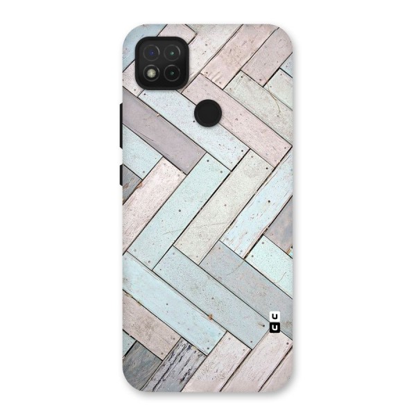 Wooden ZigZag Design Back Case for Redmi 9C