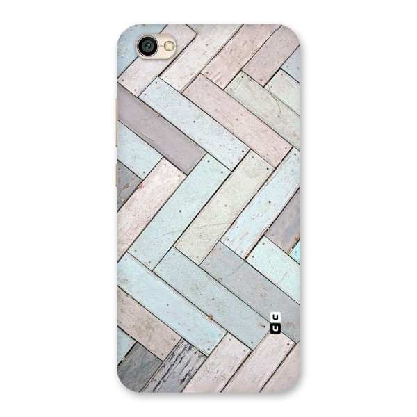 Wooden ZigZag Design Back Case for Redmi Y1 Lite