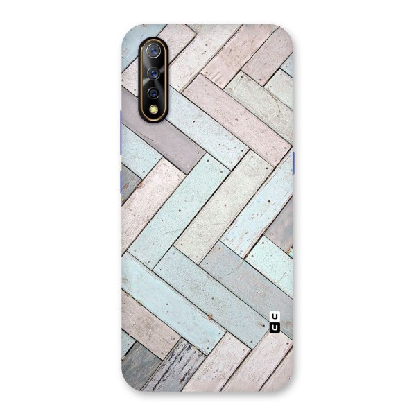 Wooden ZigZag Design Back Case for Vivo S1