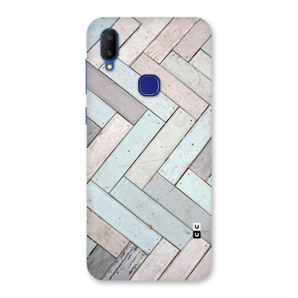 Wooden ZigZag Design Back Case for Vivo V11