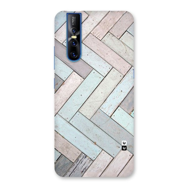 Wooden ZigZag Design Back Case for Vivo V15 Pro