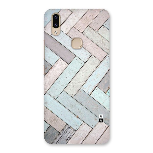 Wooden ZigZag Design Back Case for Vivo V9