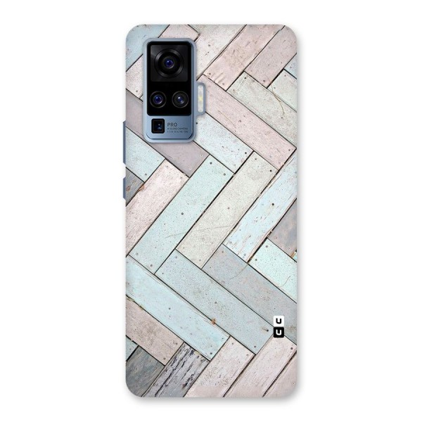 Wooden ZigZag Design Back Case for Vivo X50 Pro