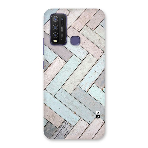 Wooden ZigZag Design Back Case for Vivo Y30