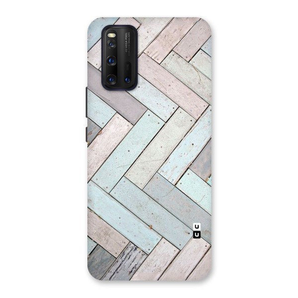 Wooden ZigZag Design Back Case for Vivo iQOO 3