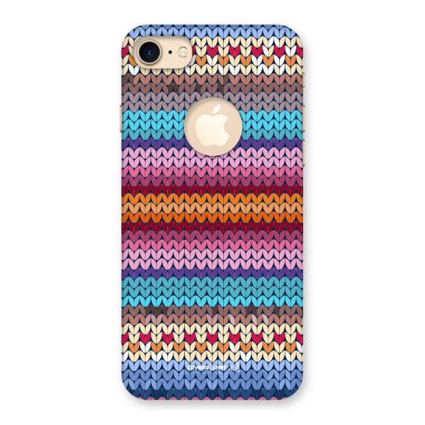 Woolen Back Case for iPhone 8 Logo Cut