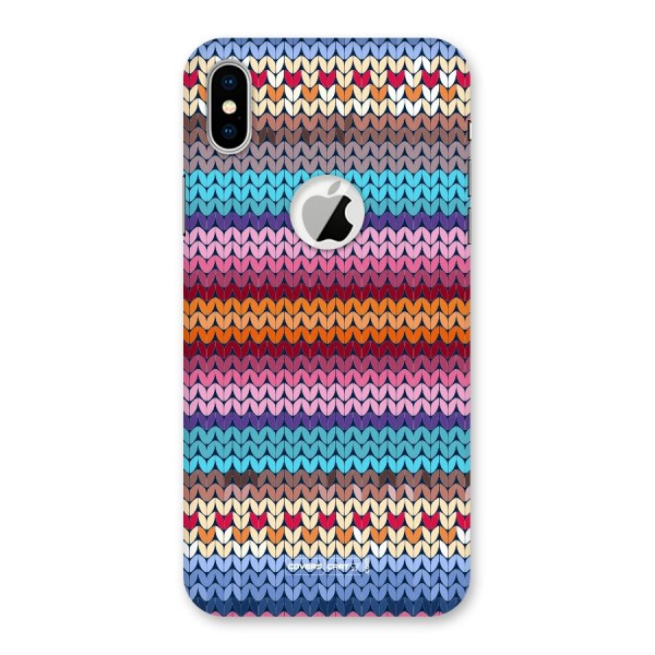 Woolen Back Case for iPhone XS Logo Cut