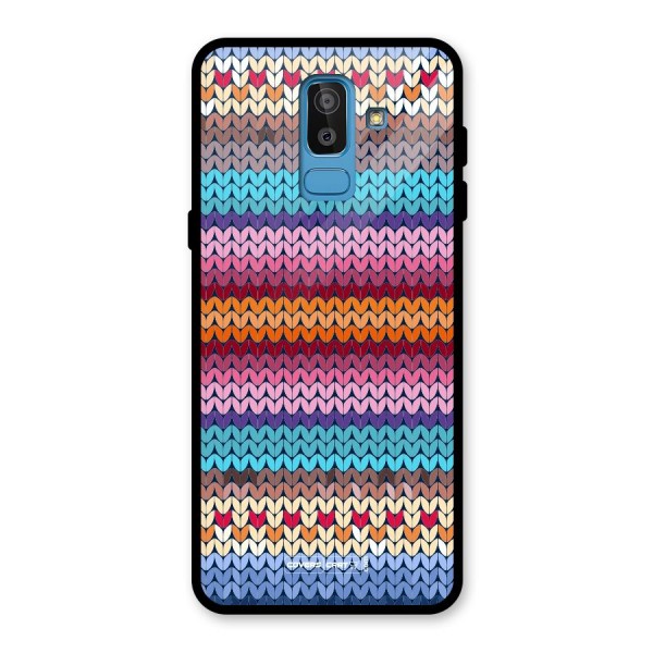 Woolen Glass Back Case for Galaxy J8