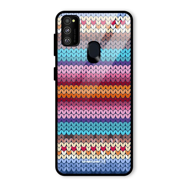 Woolen Glass Back Case for Galaxy M21