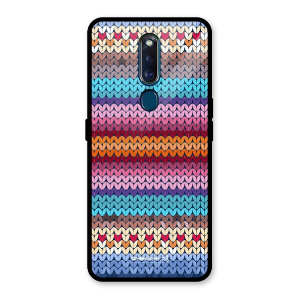 Woolen Glass Back Case for Oppo F11 Pro