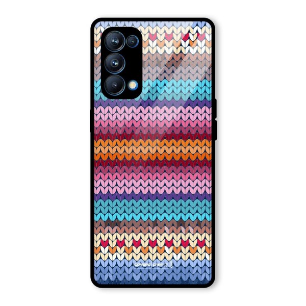 Woolen Glass Back Case for Oppo Reno5 Pro 5G