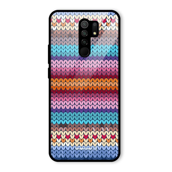 Woolen Glass Back Case for Redmi 9 Prime