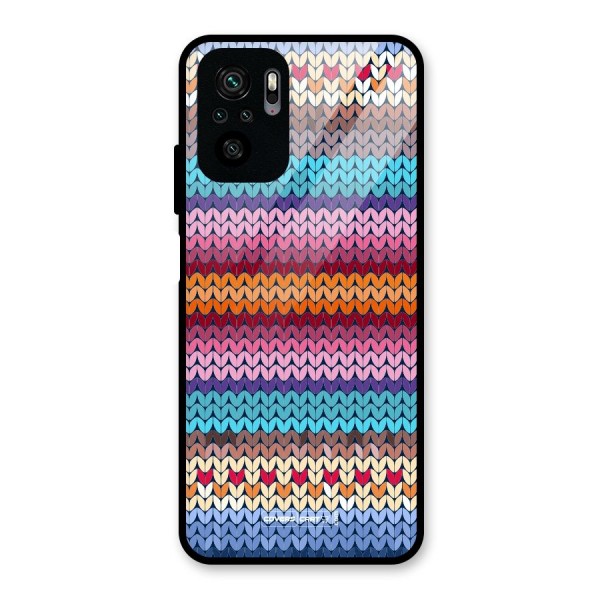 Woolen Glass Back Case for Redmi Note 10