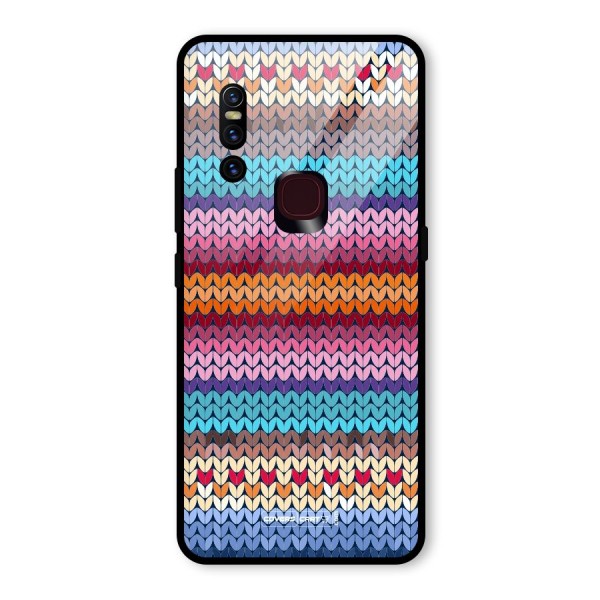 Woolen Glass Back Case for Vivo V15