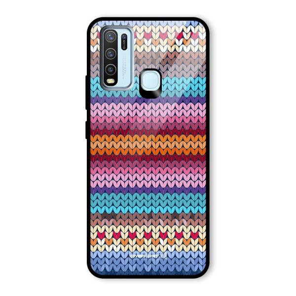 Woolen Glass Back Case for Vivo Y30