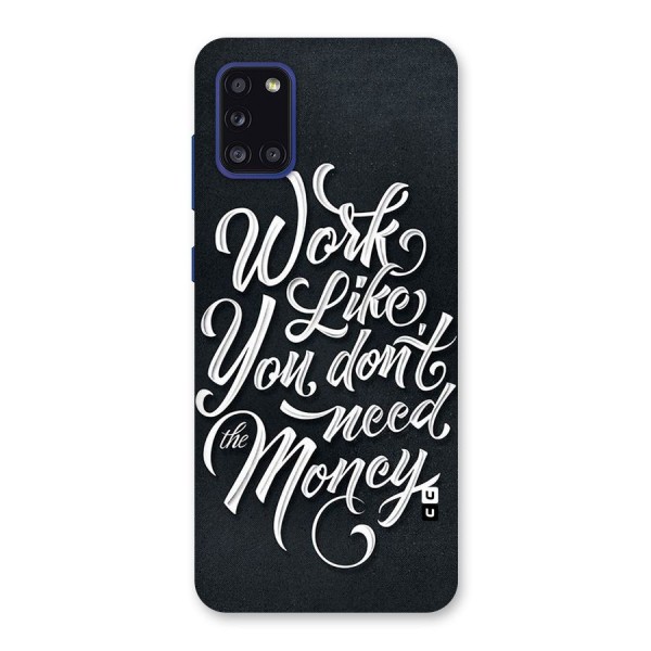 Work Like King Back Case for Galaxy A31