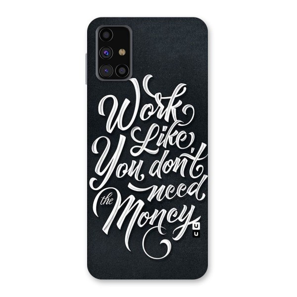 Work Like King Back Case for Galaxy M31s