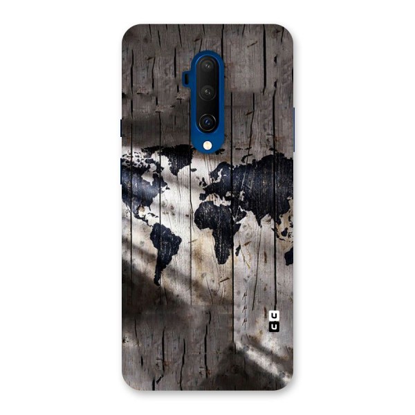 World Map Wood Design Back Case for OnePlus 7T Pro