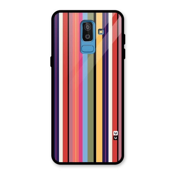 Wrapping Stripes Glass Back Case for Galaxy J8