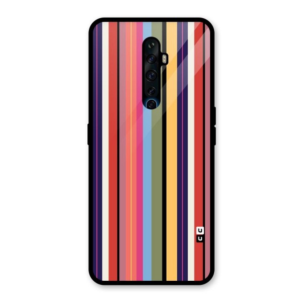 Wrapping Stripes Glass Back Case for Oppo Reno2 Z