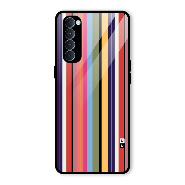 Wrapping Stripes Glass Back Case for Oppo Reno4 Pro