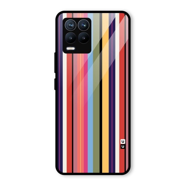 Wrapping Stripes Glass Back Case for Realme 8 Pro