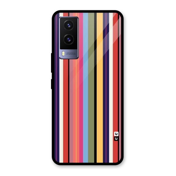 Wrapping Stripes Glass Back Case for Vivo V21e 5G