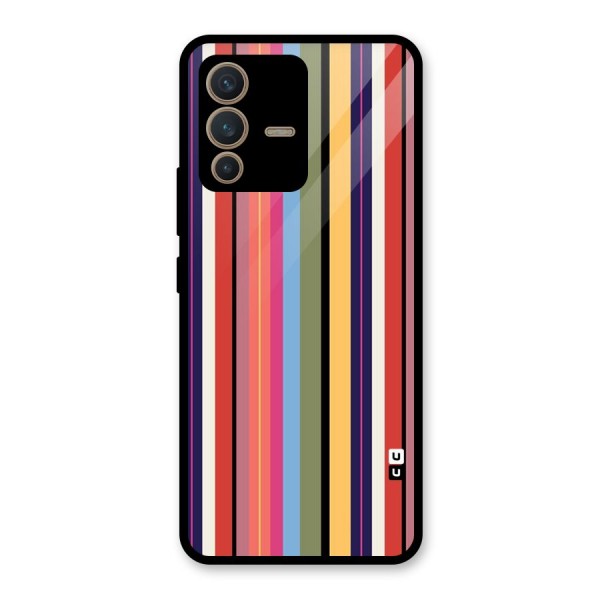 Wrapping Stripes Glass Back Case for Vivo V23 5G